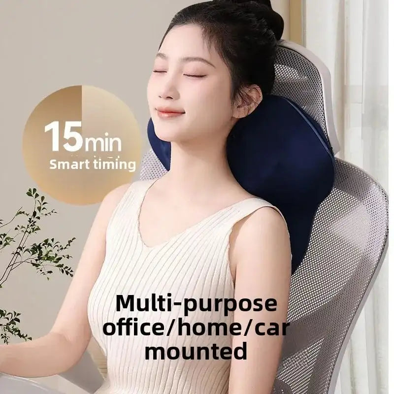 Trådlös Cervikal Massager Helkroppsknådning Värme Kudde