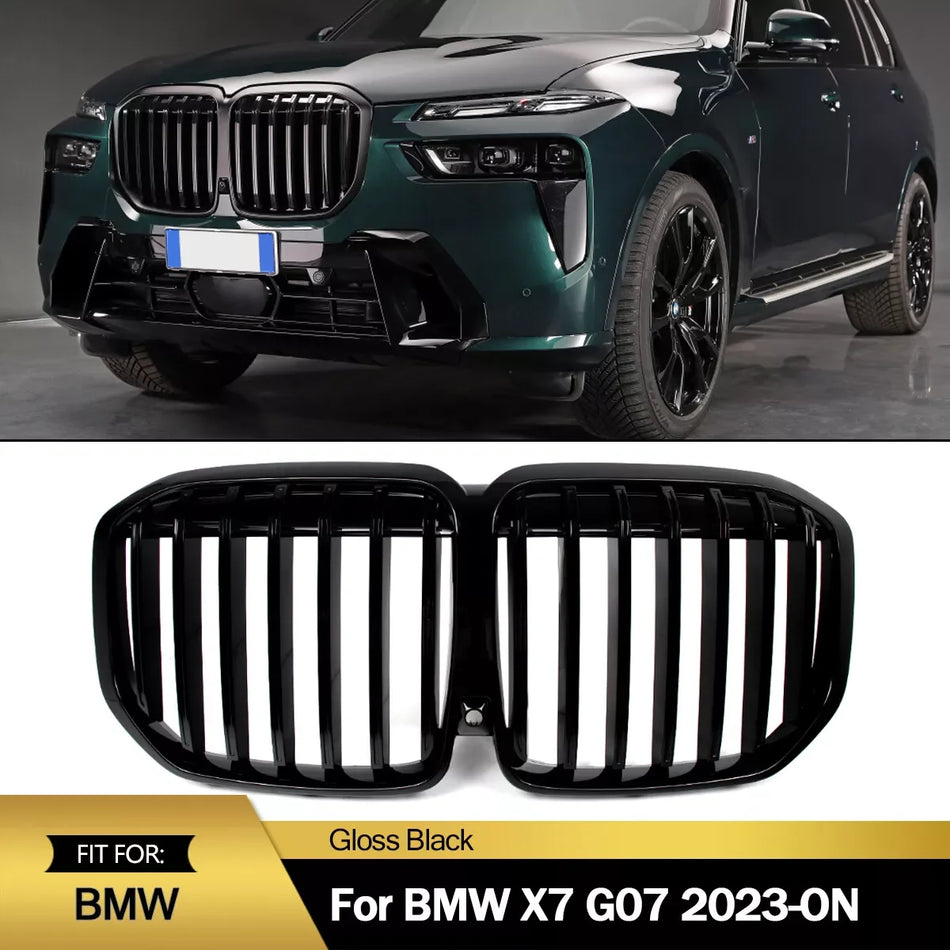 Čierna stredová mriežka prednej masky pre BMW X7 G07 LCI 2023-2025