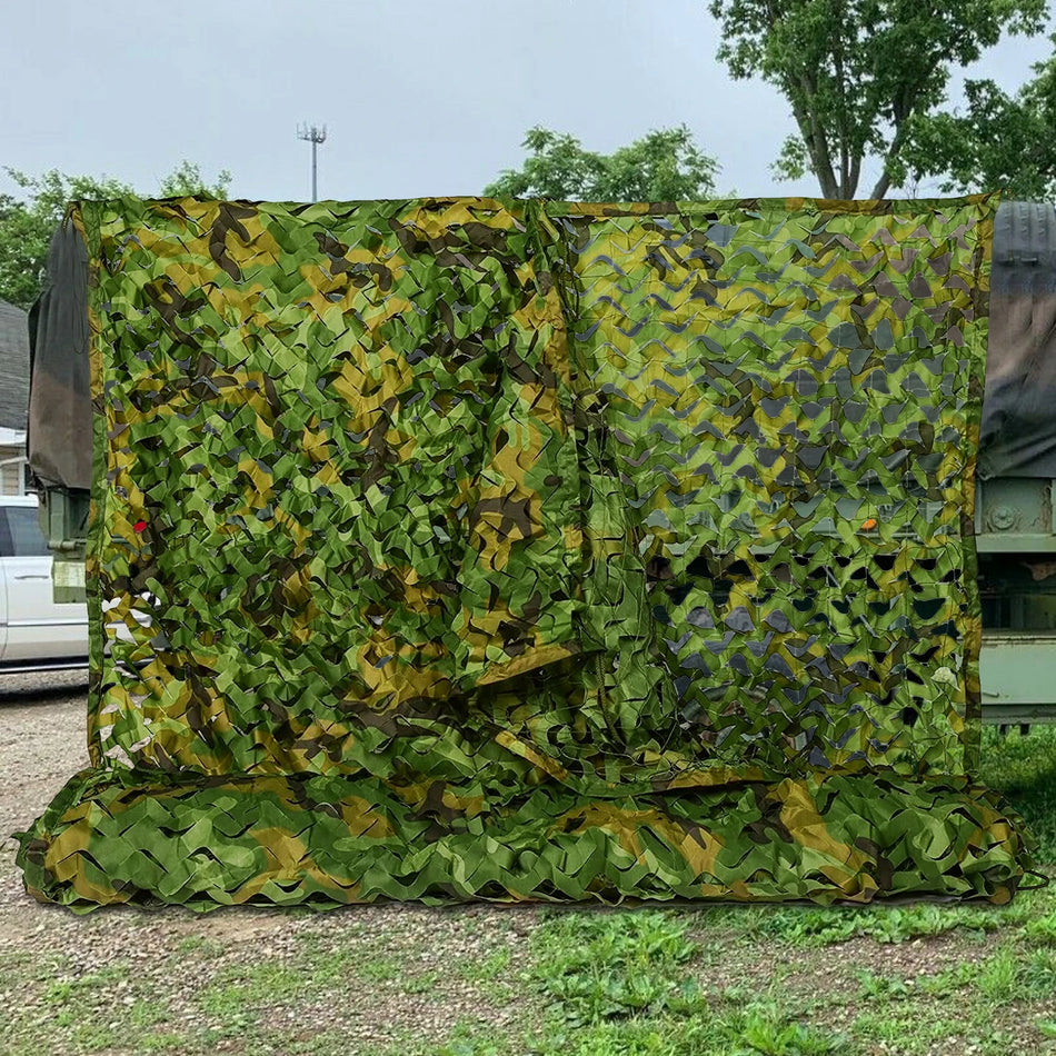 6x4m Grøn Kamuflage Net Udendørs Skjul Nylon Reb