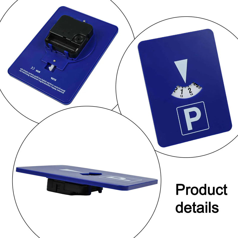 Car Parking Disc Timer, Portable ABS Parking Clock with Auto Tracking
