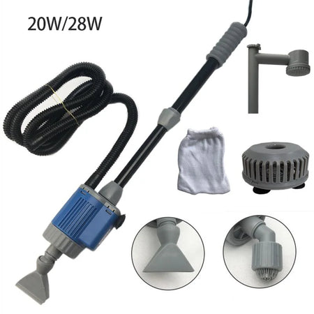 Electric Aquarium Water Change Pump - 20/28W Siphon Cleaner