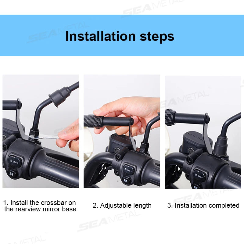 SEAMETAL Length Adjustable Extender Bar &ndash; Versatile Mounting Solution for Motorcycles and ATVs