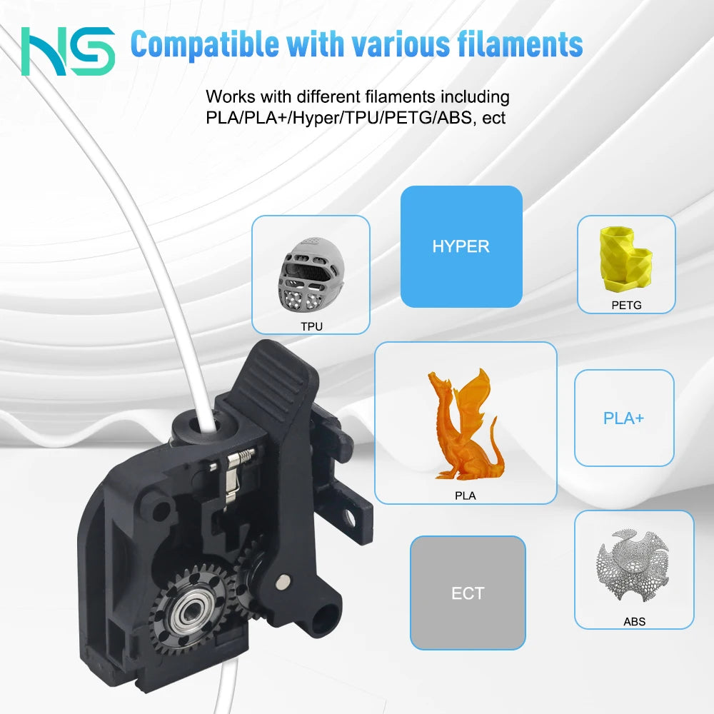 Creality K2 Plus Extruder Gear Kit &ndash; Nickel DLC Coated