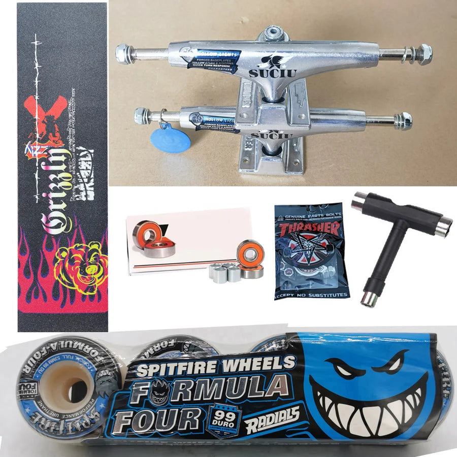 Spitfire Forged Thunder Trucks 5.25Inch &ndash; Chrome Bearings 53mm 99D