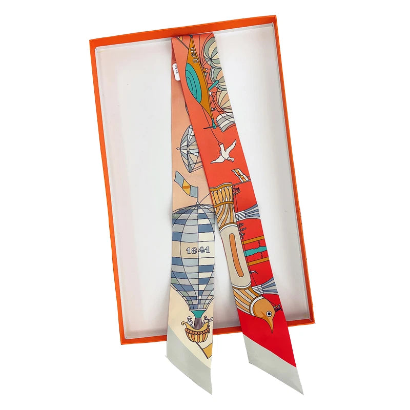 Skinny Mulberry Silk Scarf &ndash; Luxurious Versatility for Everyday Elegance Color-03 / 5X85 CM / CHINA