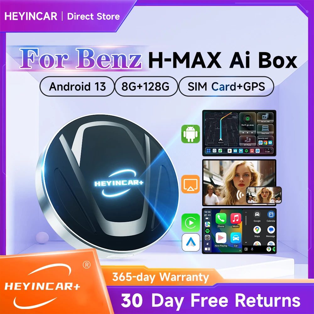 HEYINCAR Android 13 TV Box &ndash; Wireless Carplay and Android Auto for Benz Models