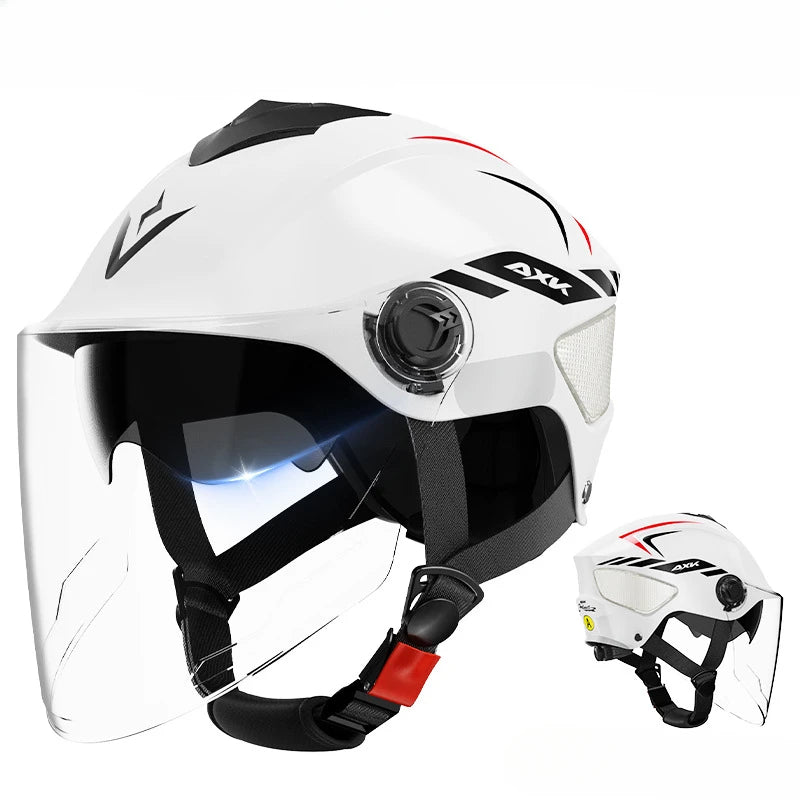 Electric Car Battery Motorcycle Helmet &ndash; Lightweight And Safe white-helmet