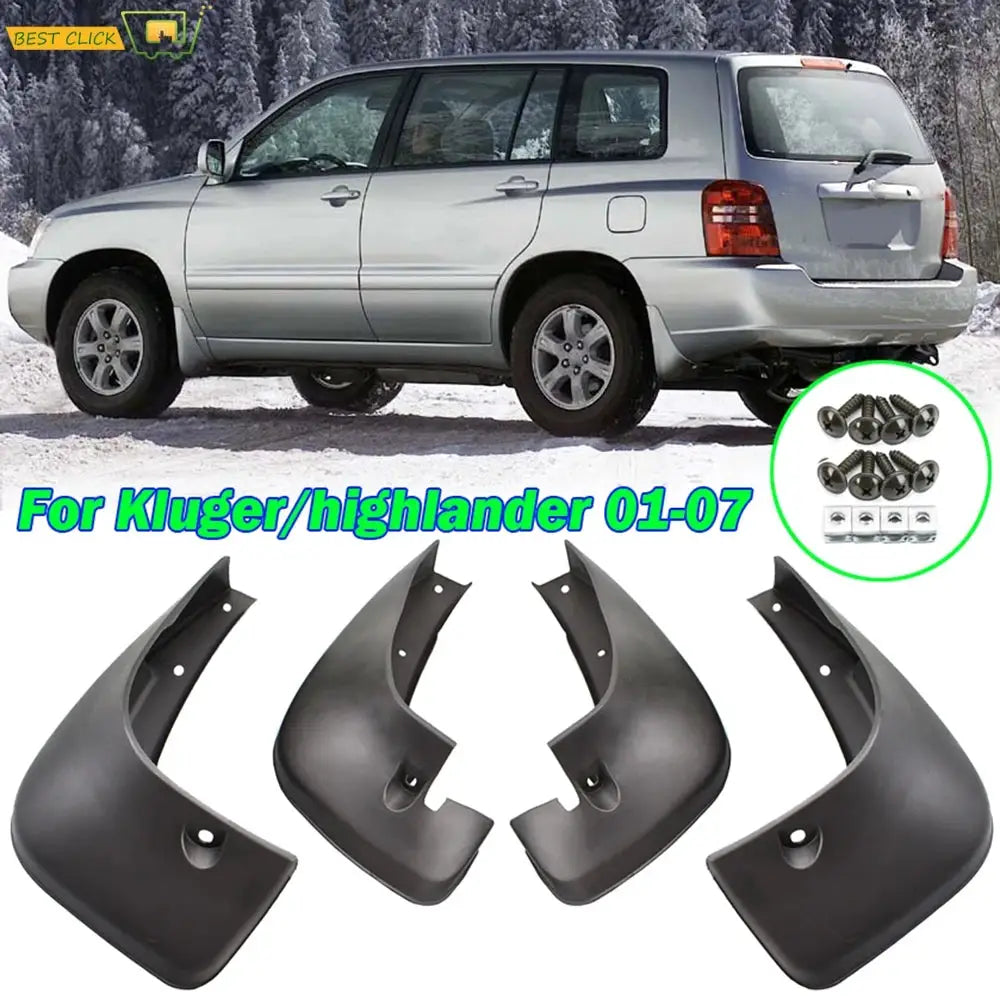 Car Mud Flap For Toyota Highlander Kluger 2001 2002 2003 2004 2005 2006 2007 XU20 Front Rear Mud Flaps Splash Guard Mudguards by InterCyprus Trading Ltd