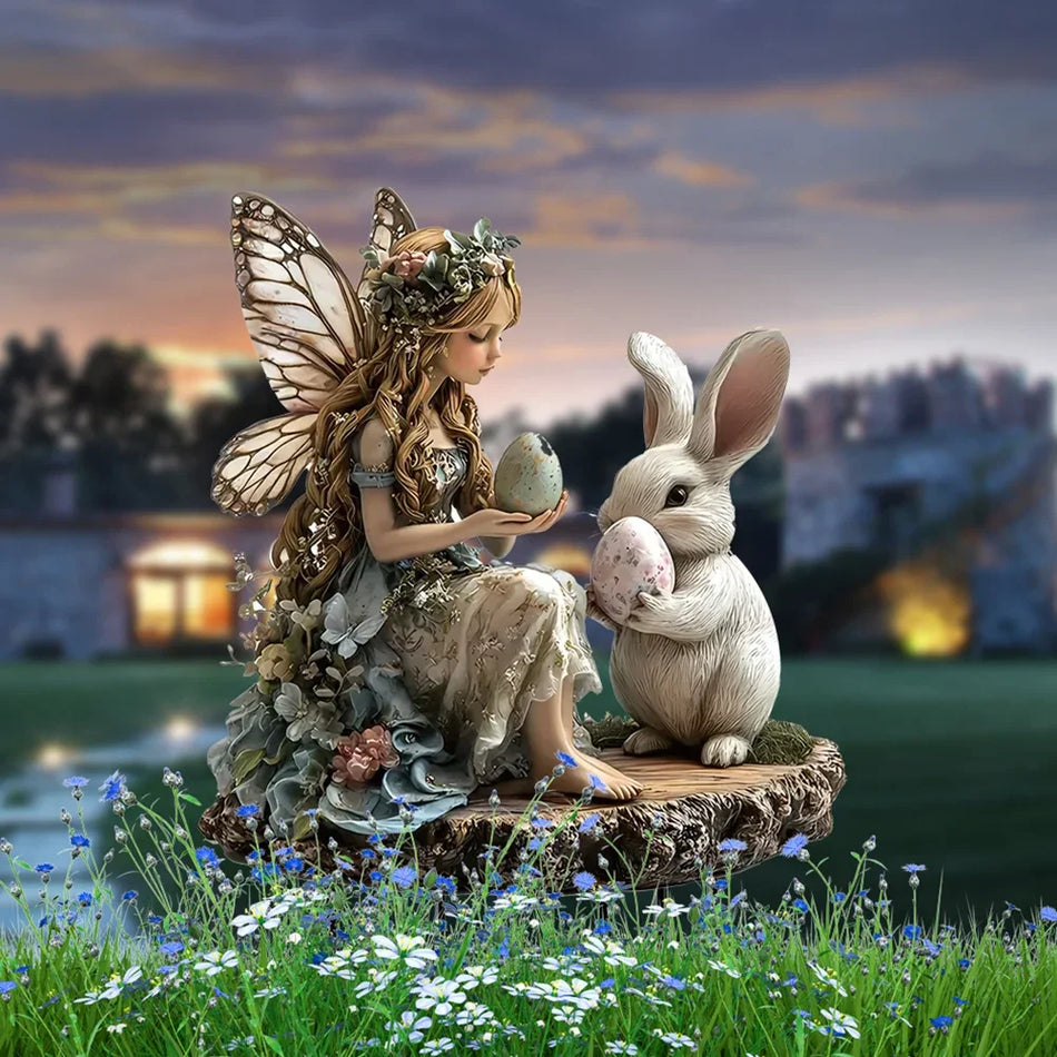 Uskršnji zeko vrtni štap akrilni vanjski 2D znak zeca