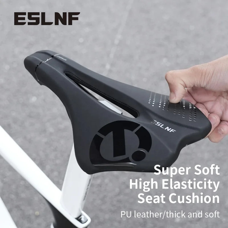 ESLNF Road Bike Saddle PU Shell, Non-Slip, Shock-Absorbing