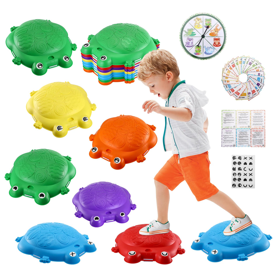 Sammakkokävelykivet 8-osainen tasapainosarja liukumaton pinta