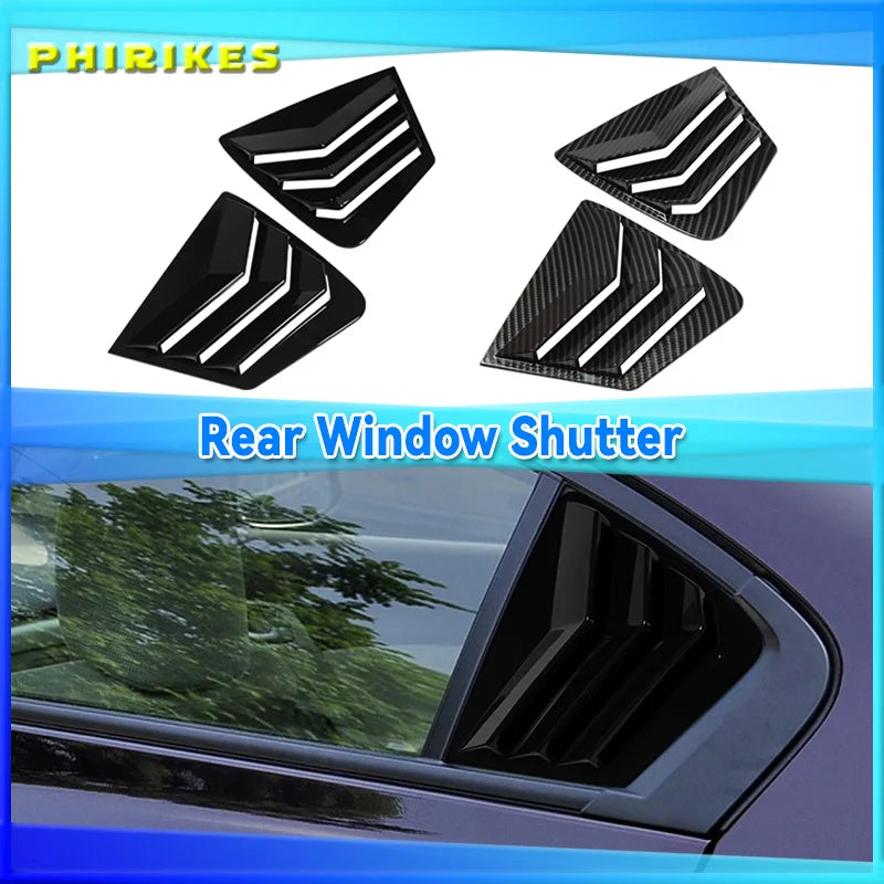 Honda Civic Ninth 2011 2015 Rear Side Window Louvers Carbon