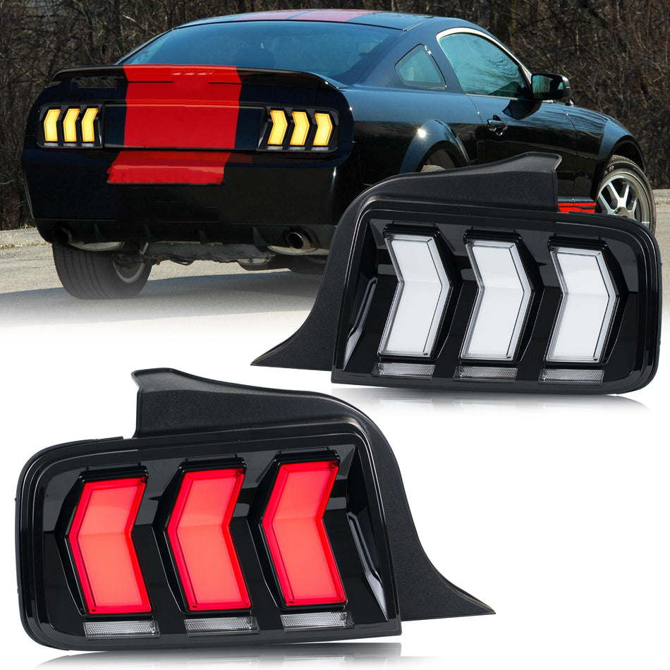 Ford Mustang 2005-2009 GT Shelby LED Tail Lights with Dynamic Start Up Animation