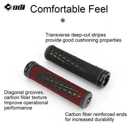 ODI CF Silicone Bike Grips with Carbon Fibre Reinforcement - Anti-slip Comfort