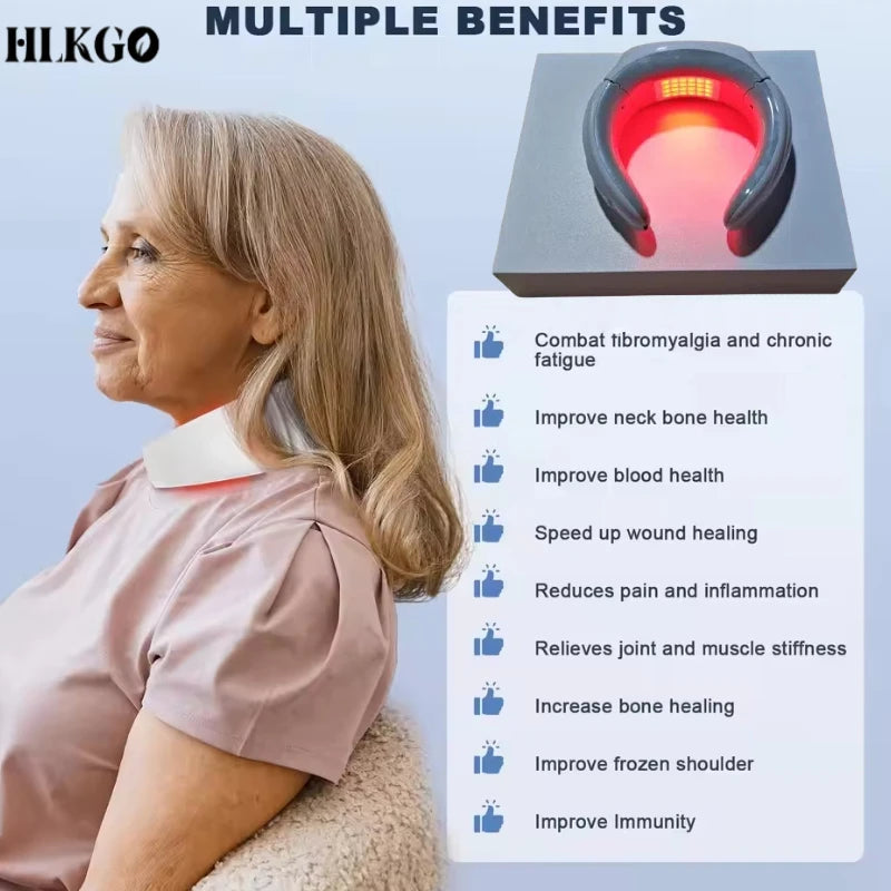 650 Nm Laser Nackband Med 24 Dioder För Cirkulationslindring