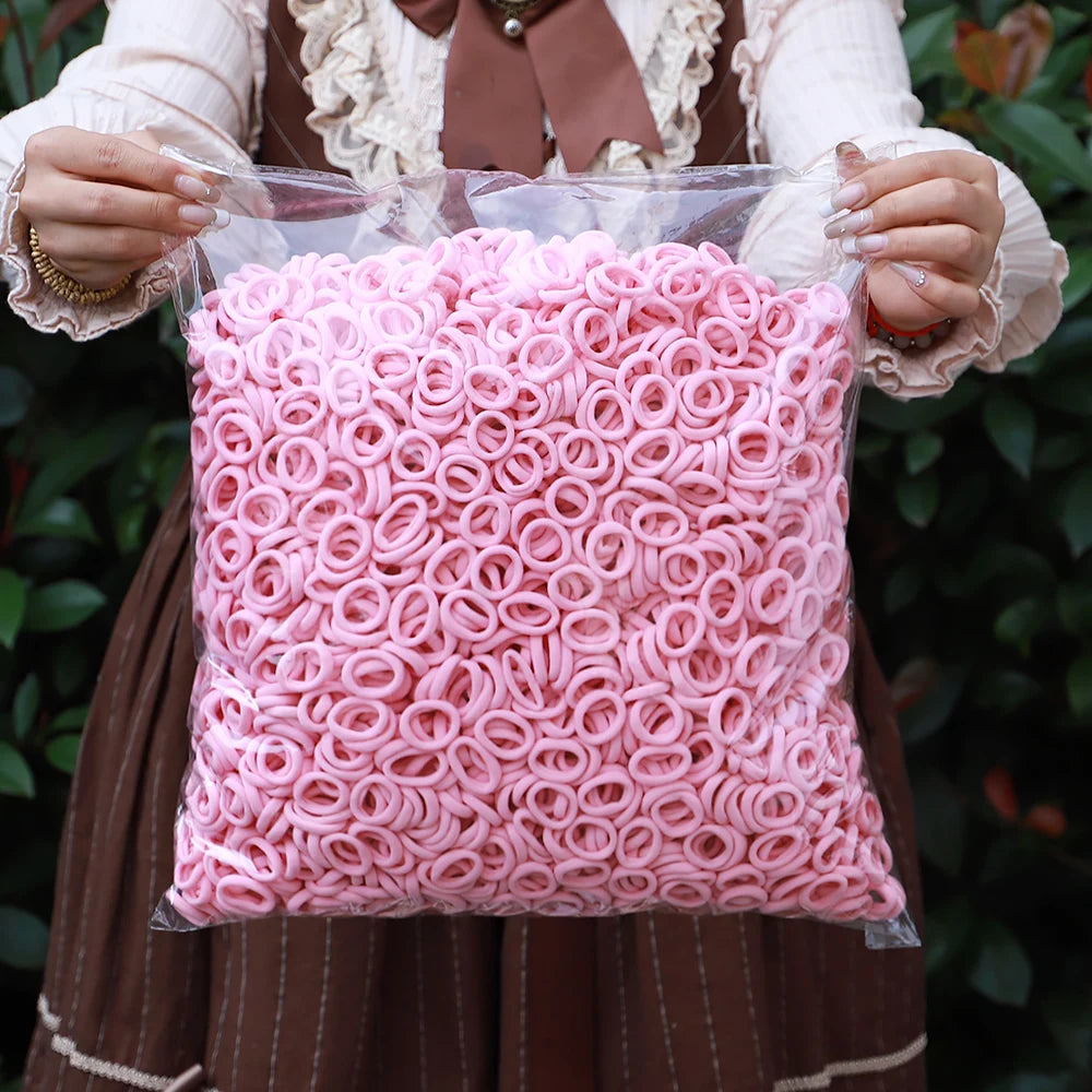 50PCS Colourful Nylon Elastic Hair Ties for Girls and Babies