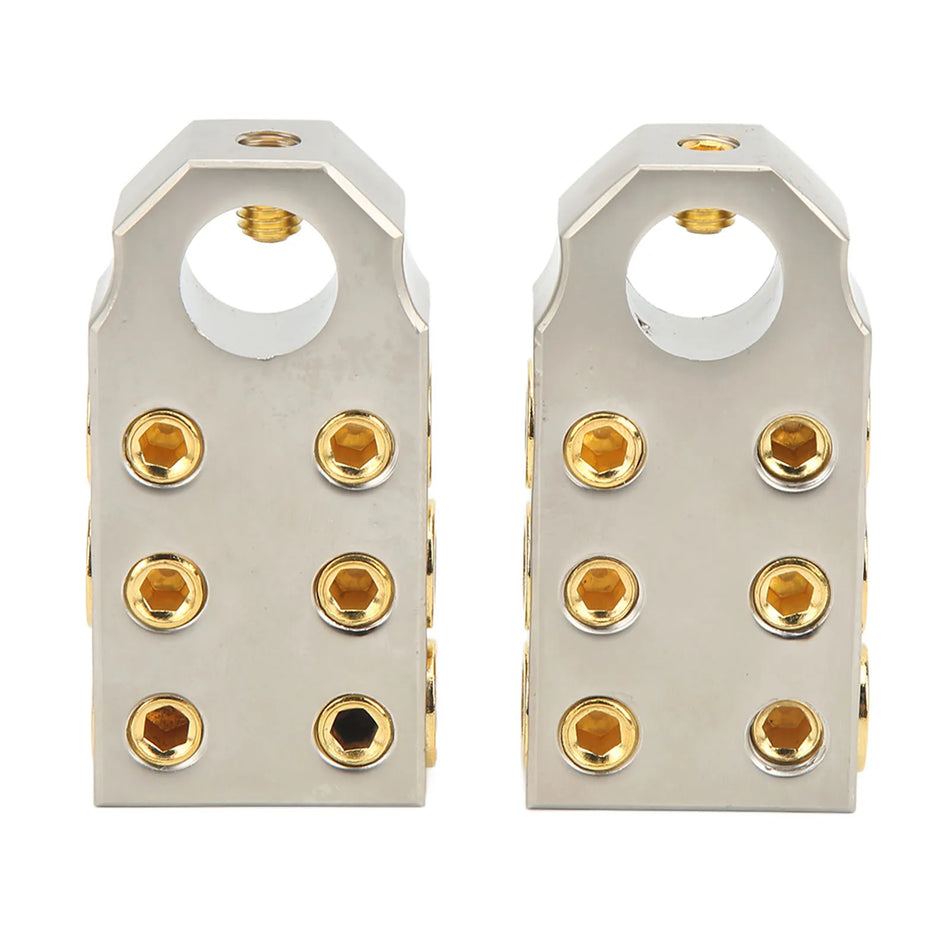 Cleme de terminal pentru baterie aurii pentru cablaj audio auto 1/0-2/0 AWG