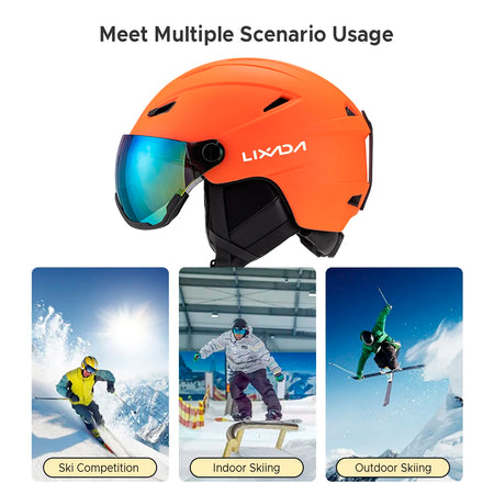 LIXADA Integrated Ski Helmet &ndash; Removable Visor Goggles