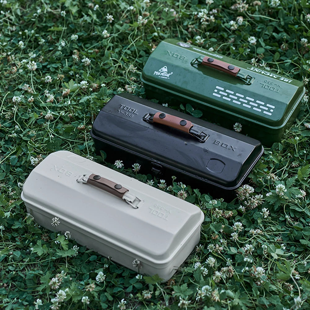LIXADA Outdoor Tools Storage Box - Durable Iron With Handle