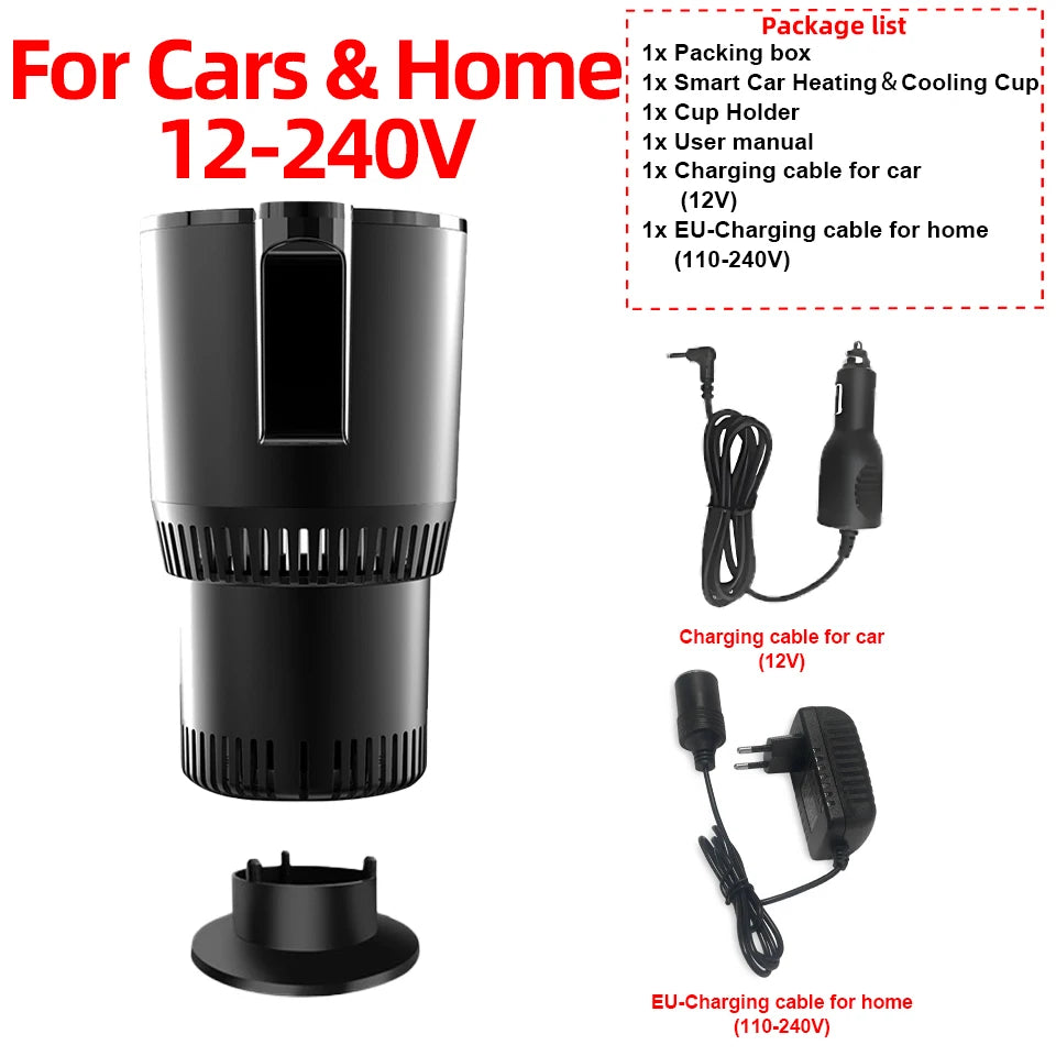 12V Car Heating Cooling Cup &ndash; Digital Display Hot And Cold EU Car-Home 12-240V