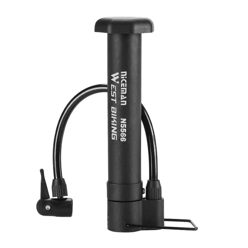 West Biking 80 PSI Manual Bicycle Pump with Balloon Tire Inflator black