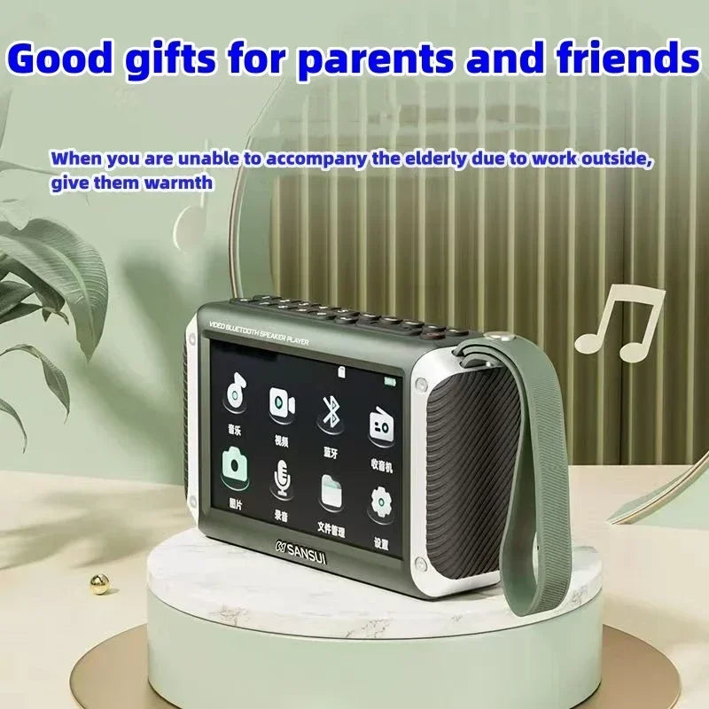 SANSUI F53 Wireless Bluetooth Speaker with LED Display, FM Radio, and MP4 Player