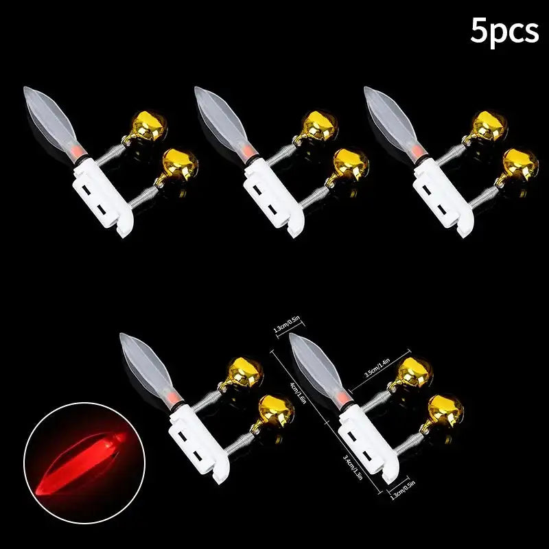 5Pc USB Charge LED Bite Alarm Fishing Light Stick CR425 Kit Red