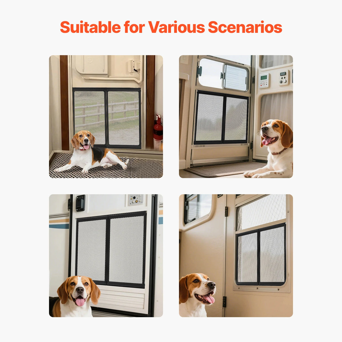 SucceBuy RV Entry Screen Door Protector &ndash; Breathable Mesh