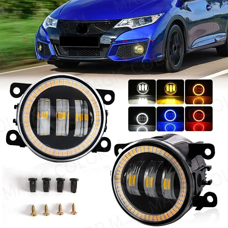 Angel Eye Fog Light For Ford Focus Fusion Fiesta Ranger C-Max Transit Tourneo EcoSport Edge Car DRL Fog Driving Lamp LED Lens by InterCyprus Trading Ltd
