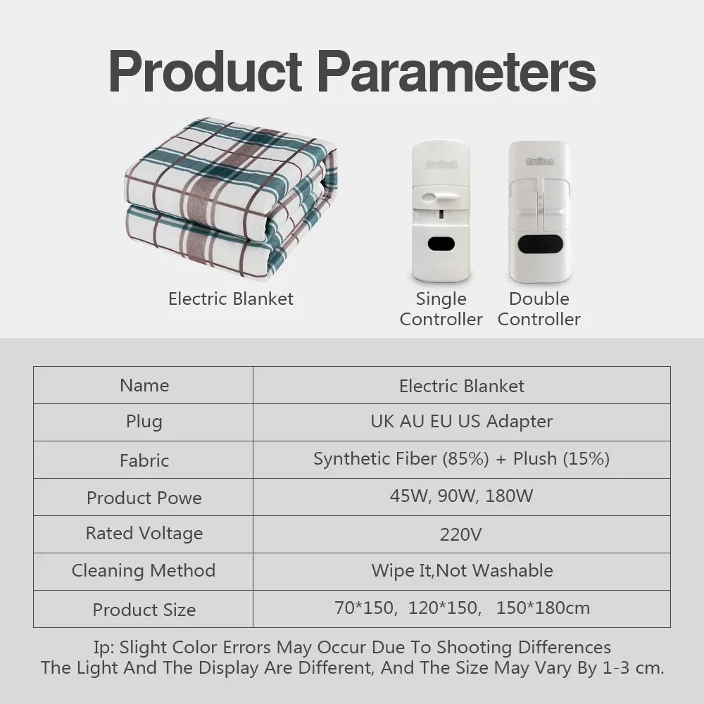 Electric Blanket 220V Thicken Thermostat &ndash; Cozy Warmth