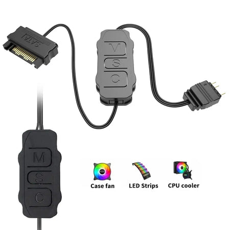 ARGB 5V 3PIN To SATA Cable Light Controller Mini Adapter