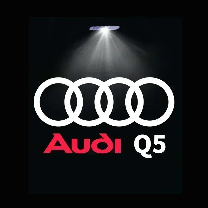 LED Car Door Logo Projector Lights for Audi A3 A4 A6 A5 Q5 SLINE QUATTRO RS Models - 2/4 Pack