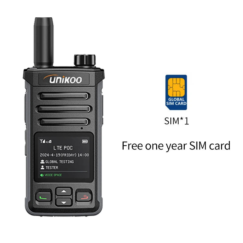 Unikoo PN406 Walkie Talkie &ndash; Long Range 4G Network Communication 1PCS / EU Plug