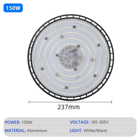 UFO LED 220V High Bay Light 100W-200W - Super Bright 150W / Warm light
