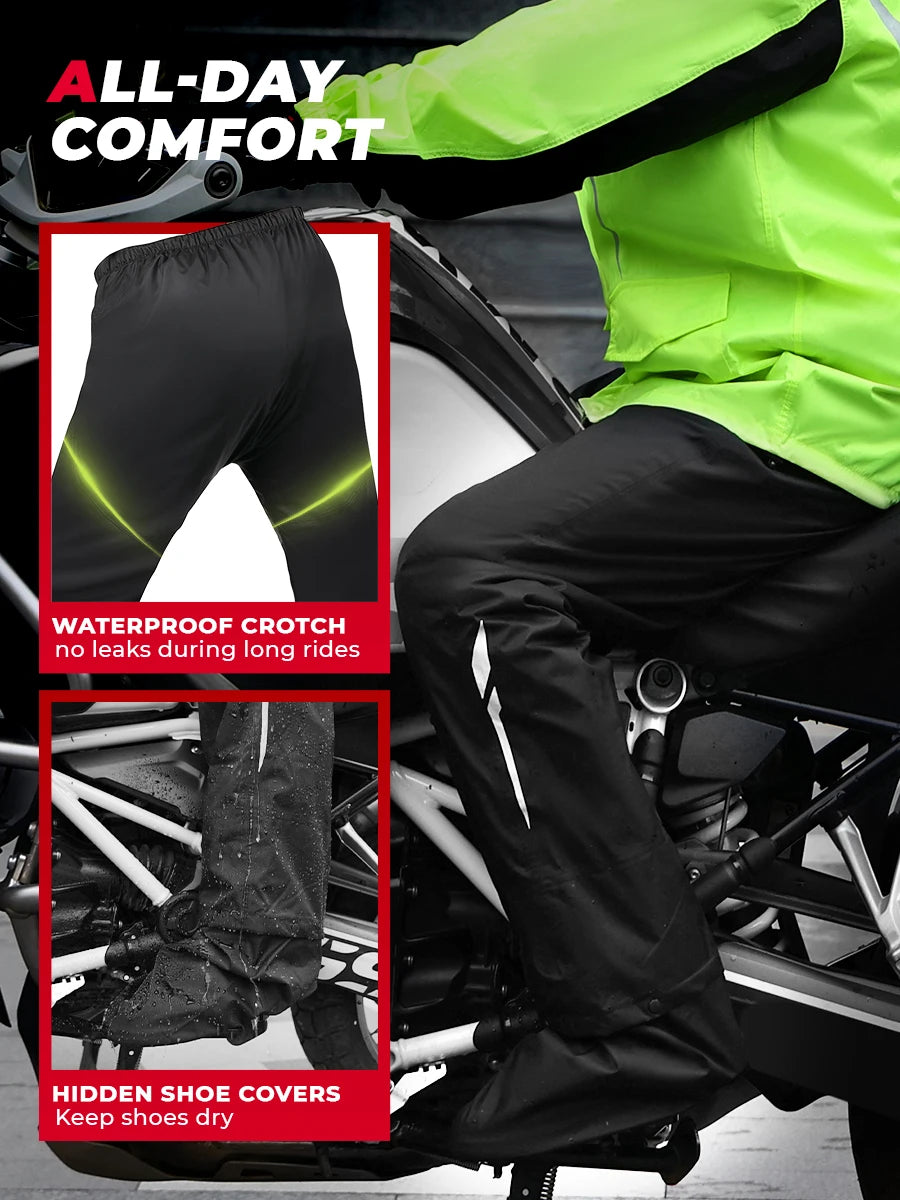 Motorcycle Raincoat Split Suit Waterproof &ndash; Reflective Gear