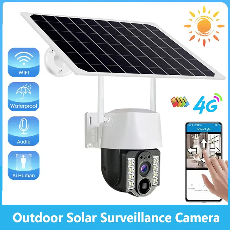 Solar WiFi PTZ Camera 4G Sim 10X Zoom &ndash; Auto Tracking