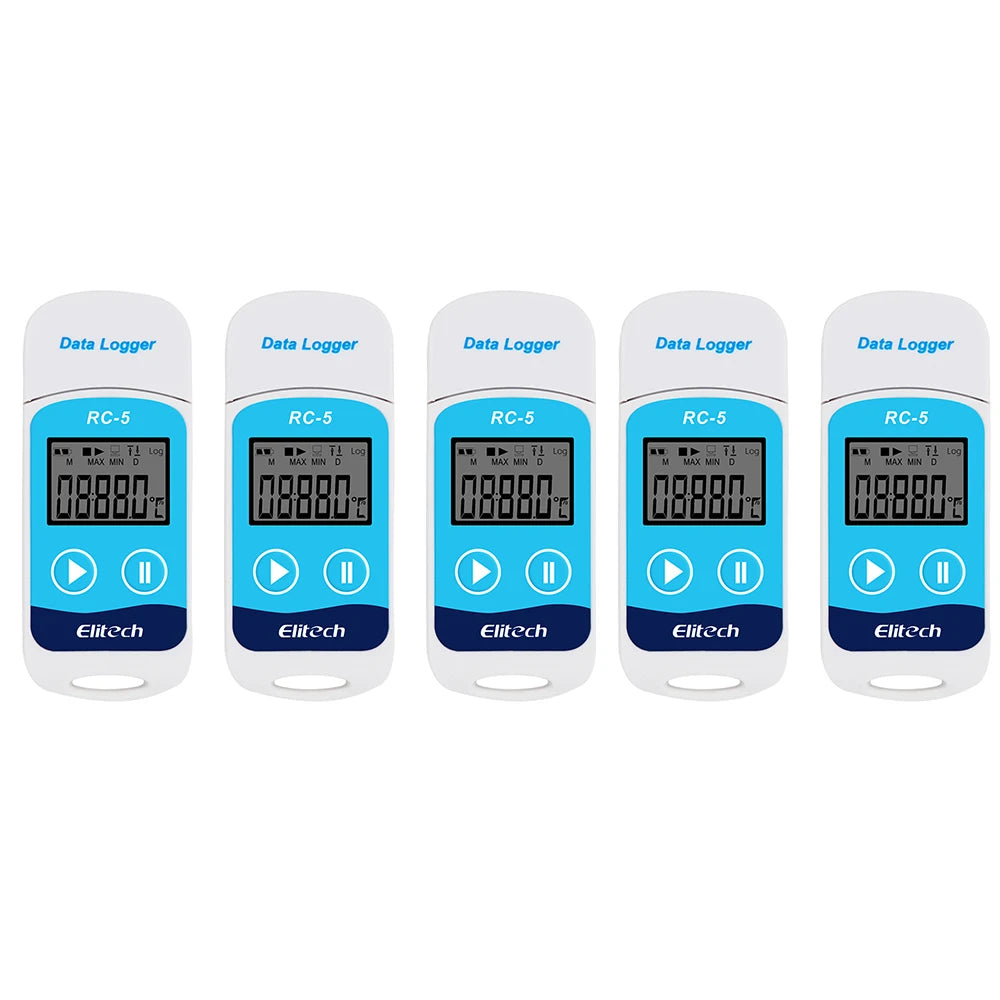 RC-5 USB Temperature Data Logger &ndash; 32000 Point PDF Report 5pcs