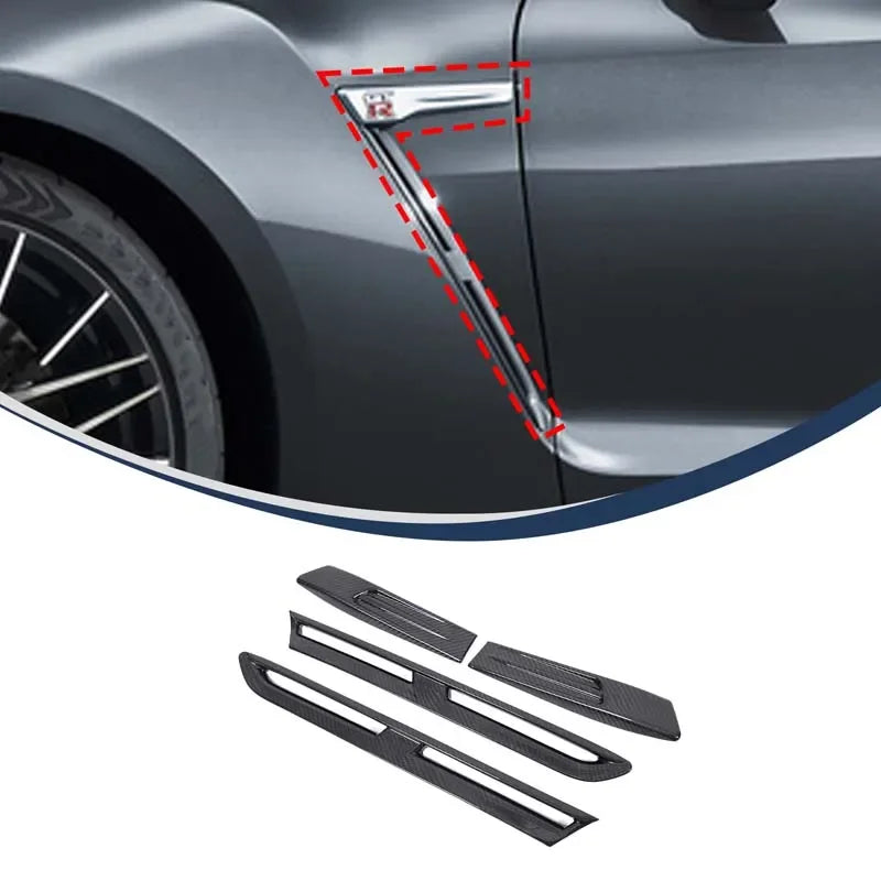 Aito hiilikuitu Nissan GTR R35 Ilmanpoisto Sivupelti 4kpl