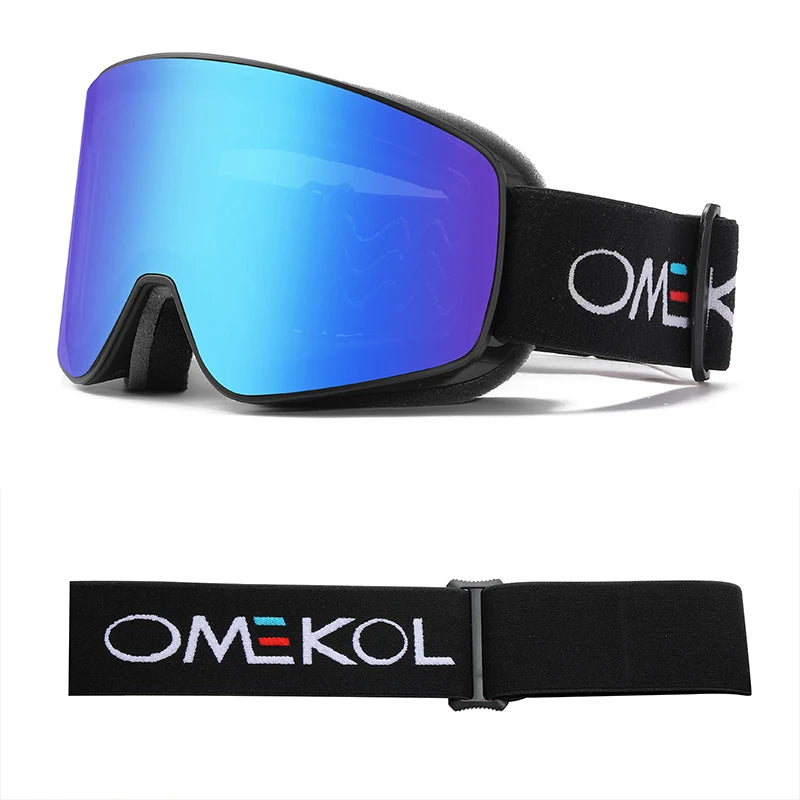 OMEKOL Double Layers Anti Fog Ski Goggles &ndash; Anti Fog Shield BC2