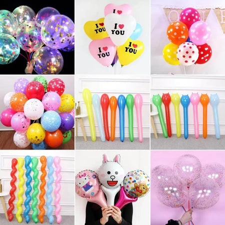 50/100Pcs 3D Cartoon Animal Balloons - Cute Duck Rabbit