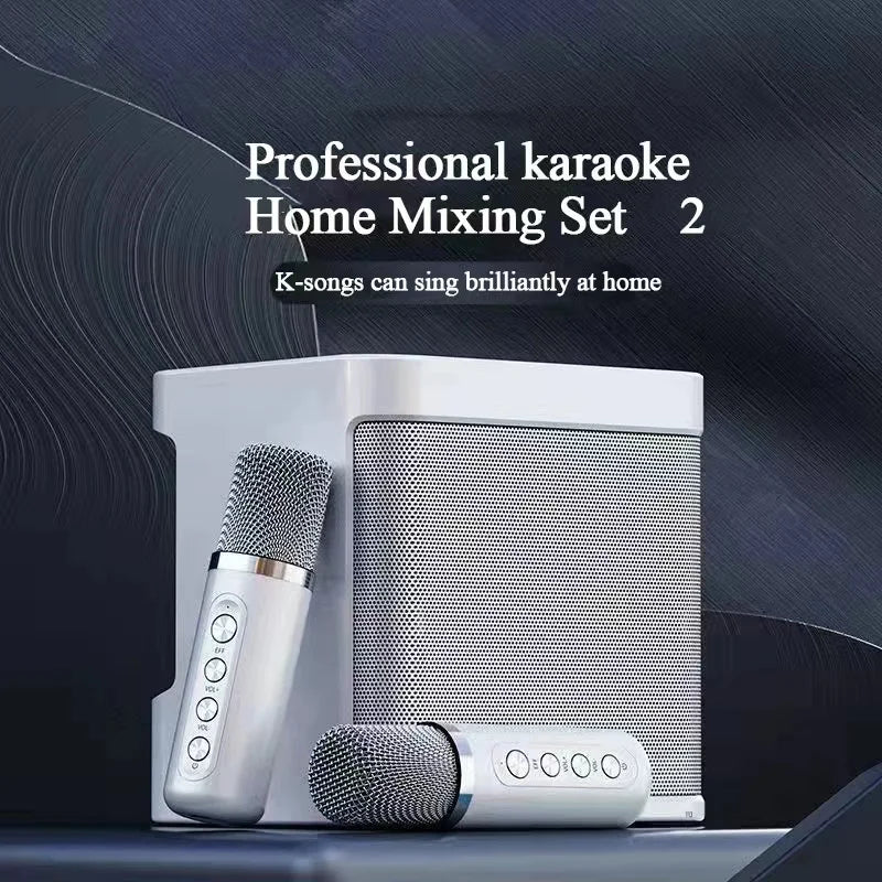 YS-203 Dual Microphone Karaoke Machine - Dual Wireless Mics