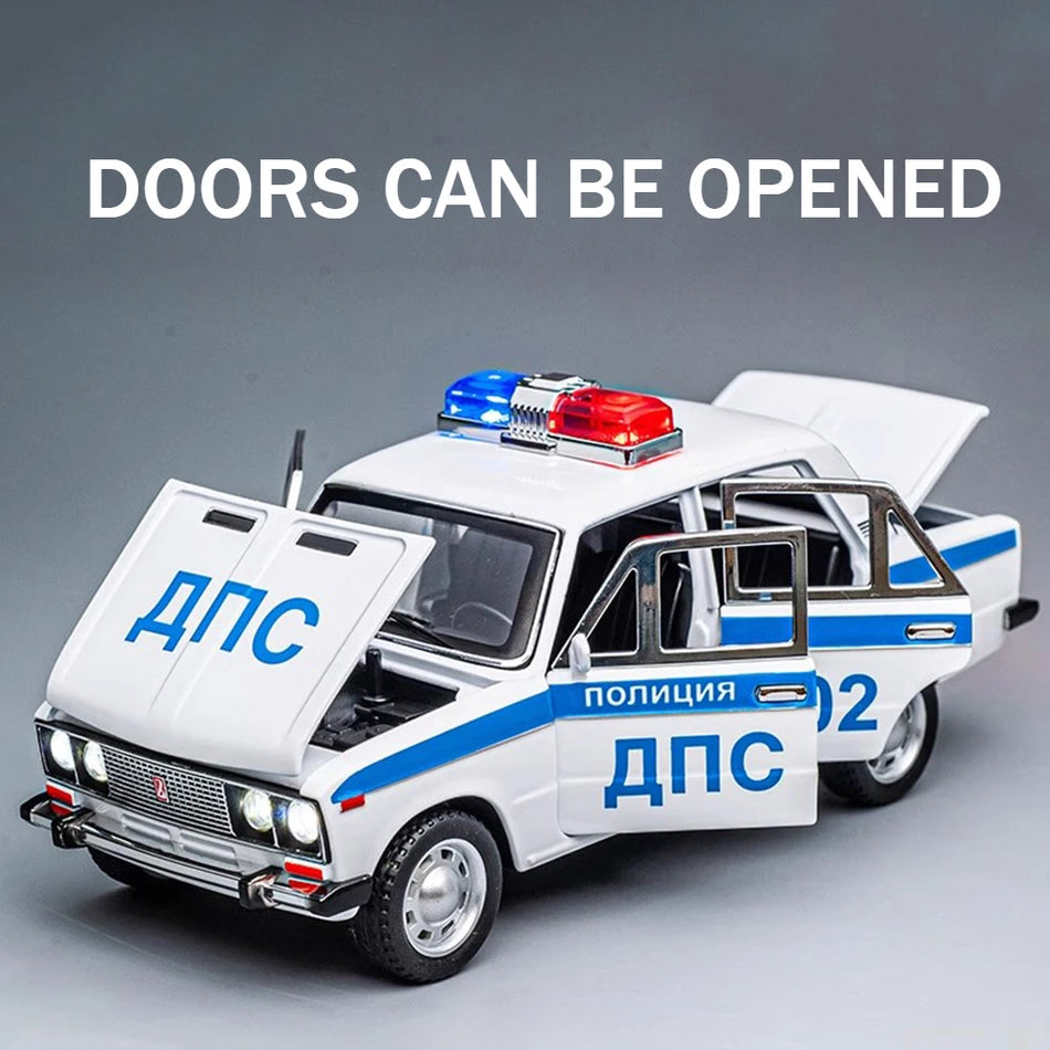 Modelo de coche de metal a escala 1:24 con función de retroceso y puertas que se abren para LADA NIVA
