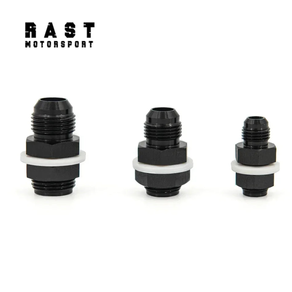 Aluminium Kraftstoffzellen-Bulkhead-Fitting AN6 AN8 AN10 AN12, Schwarz
