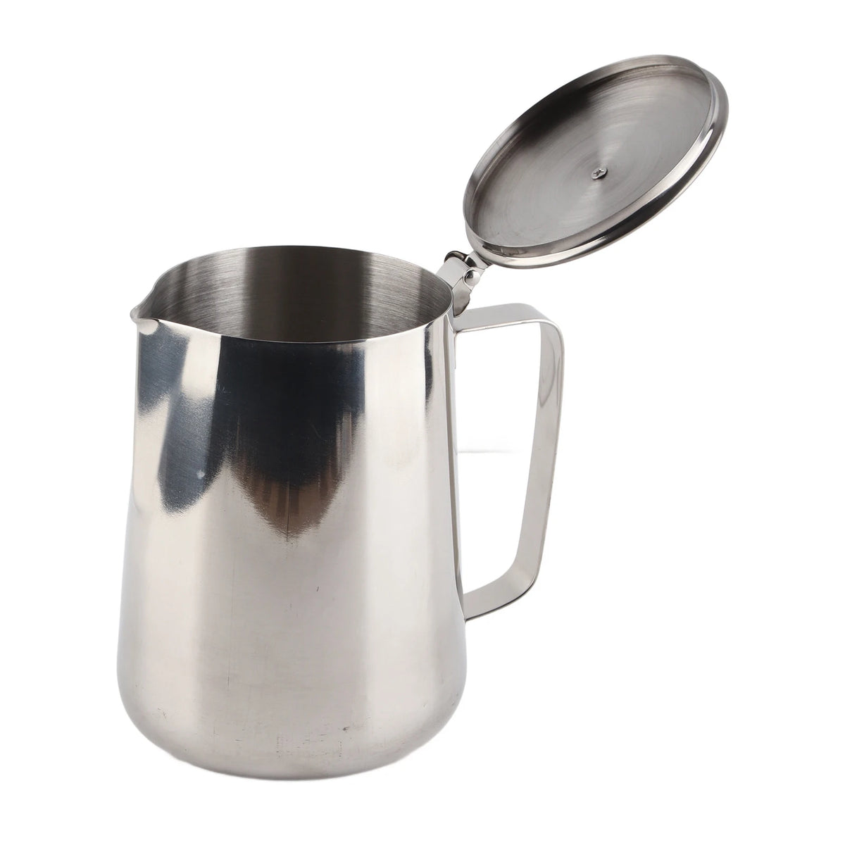 Stainless Steel Milk Frothing Pitcher With Lid &ndash; Latte Art