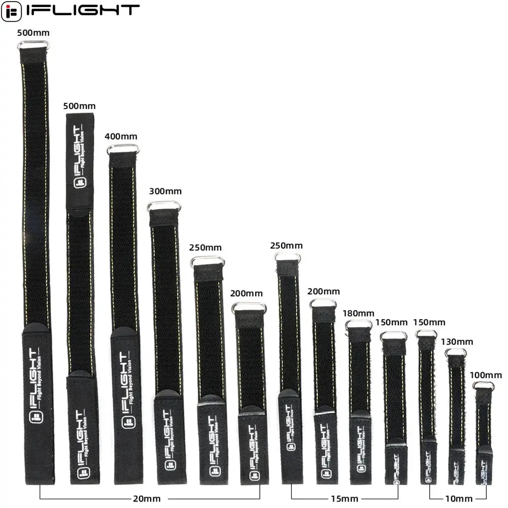 5pcs 10X100mm / 10X130mm IFlight Magic Sticker Tape Nylon Lipo Battery Strap Belt Reusable Cable Tie Wrap for FPV RC Battery by InterCyprus Trading Ltd