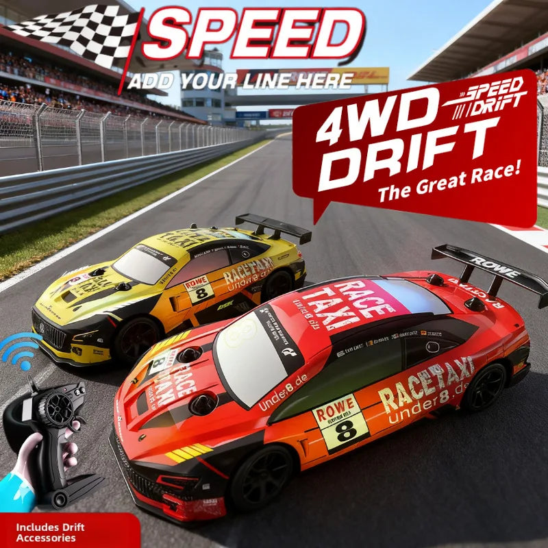 Mercedes Benz AMG 4WD RC Drift Car with Remote Control, 1 to 24 Scale Toy Gift for Kids