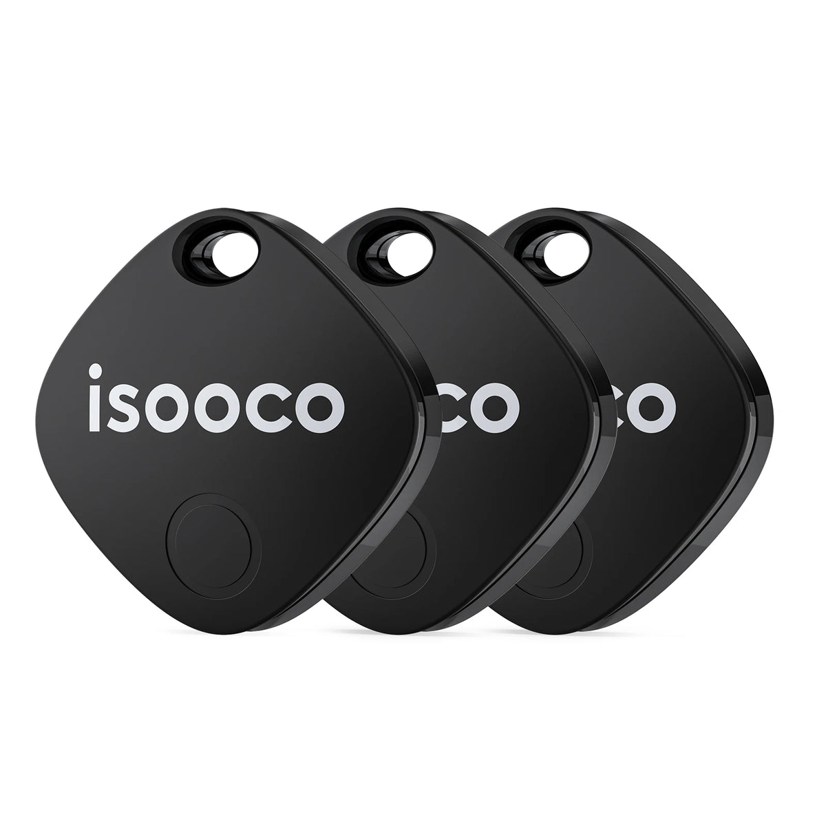 isooco Mini Bluetooth Tracker - Smart Keychain Locator for iOS iOS version-3Pcs