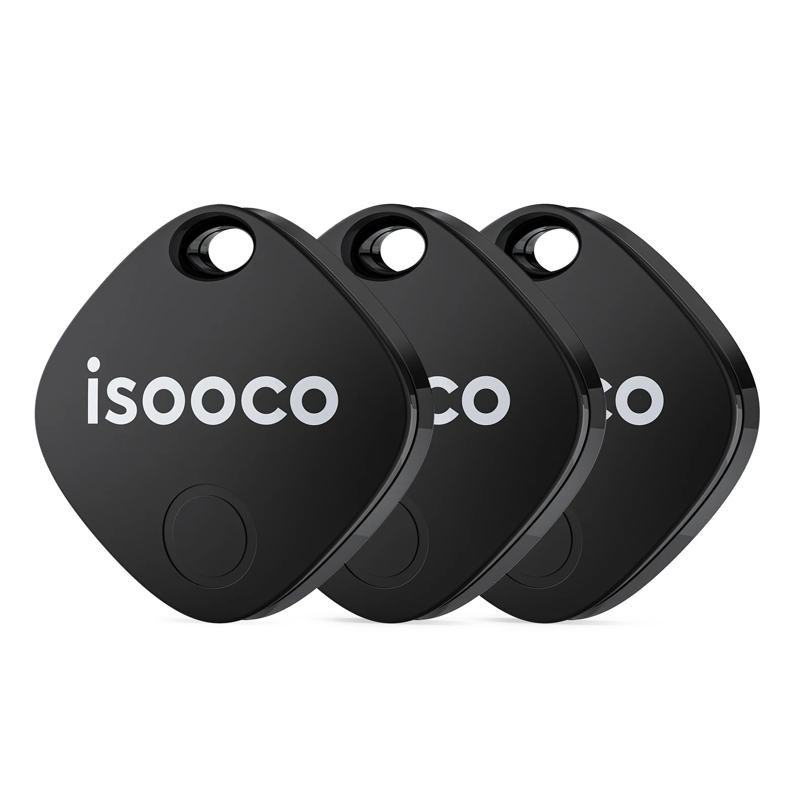 isooco Mini Bluetooth Tracker - Smart Keychain Locator for iOS iOS version-3Pcs