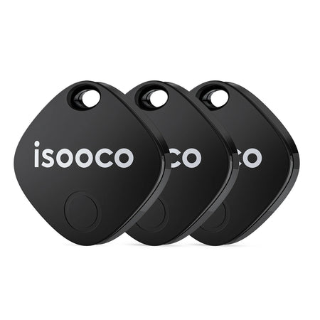 isooco Mini Bluetooth Tracker - Smart Keychain Locator for iOS iOS version-3Pcs