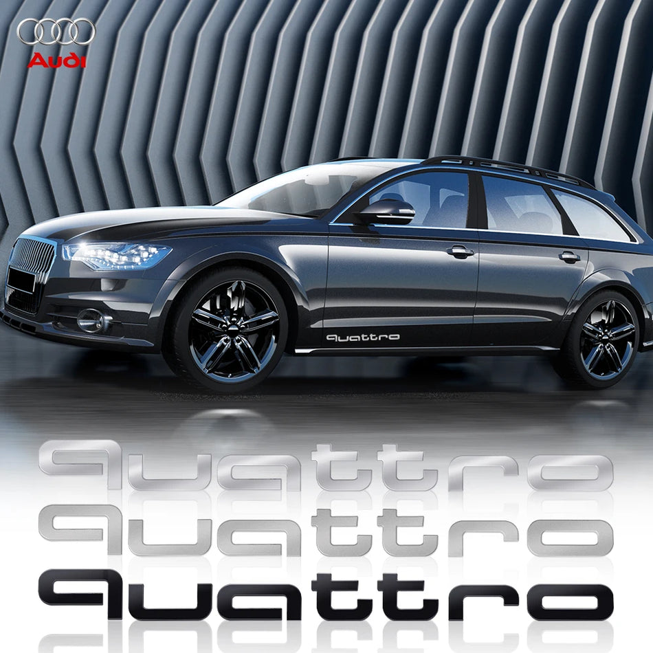 Emblema 3D de aluminio para Audi S4 B8 A3 8P A6 C7 8V B6 B7 SQ5 TT RS Sline